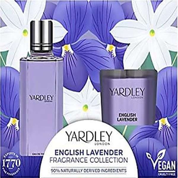 Yardley Lavender Edt & Candle Set (English Lavender Edt 50ml + Candle)